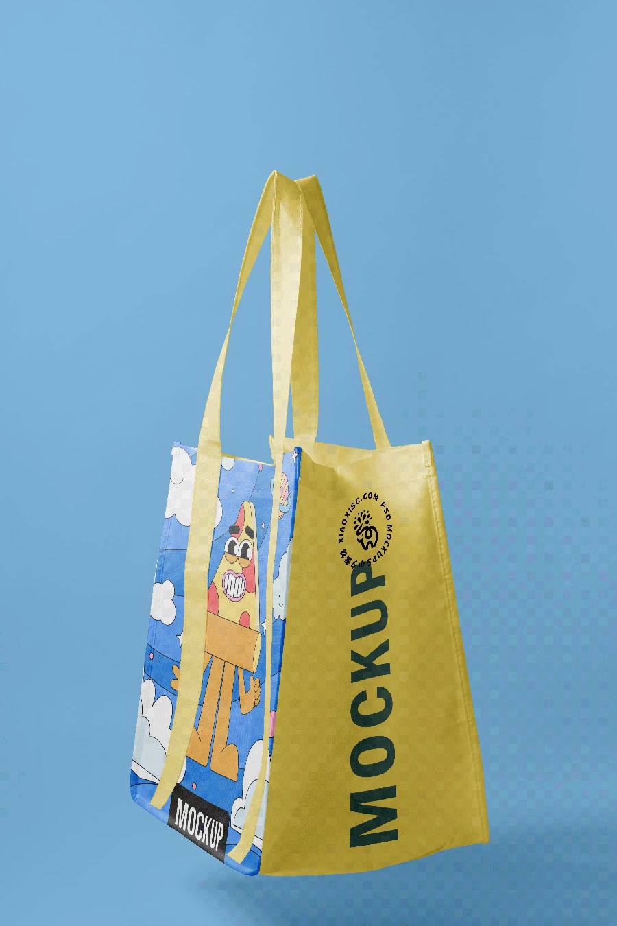 品牌环保塑料手提袋编织袋购物袋vi多角度展示智能样机PSD素材【019】